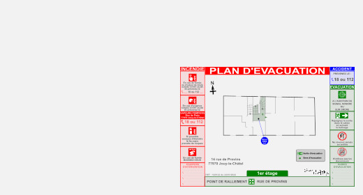 Plan d'évacuation pour résidences