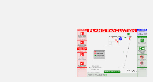 Plan d'évacuation pour restaurants